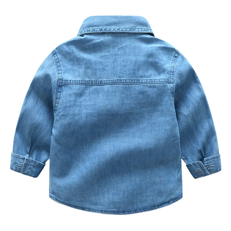 Джинсовая куртка с длинными рукавами для мальчиков детская одежда рубашка