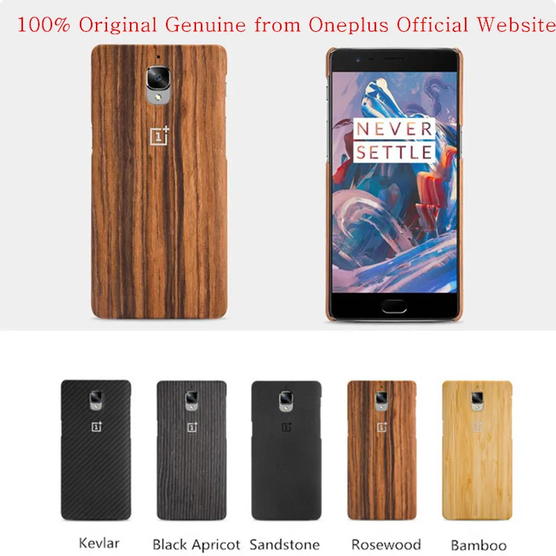 Genuine Oneplus 3 Bamboo Case Rose Wood Back Cover Original for One plus 3 Three A3003 Case Kevlar Carbon Fiber Protective Shell