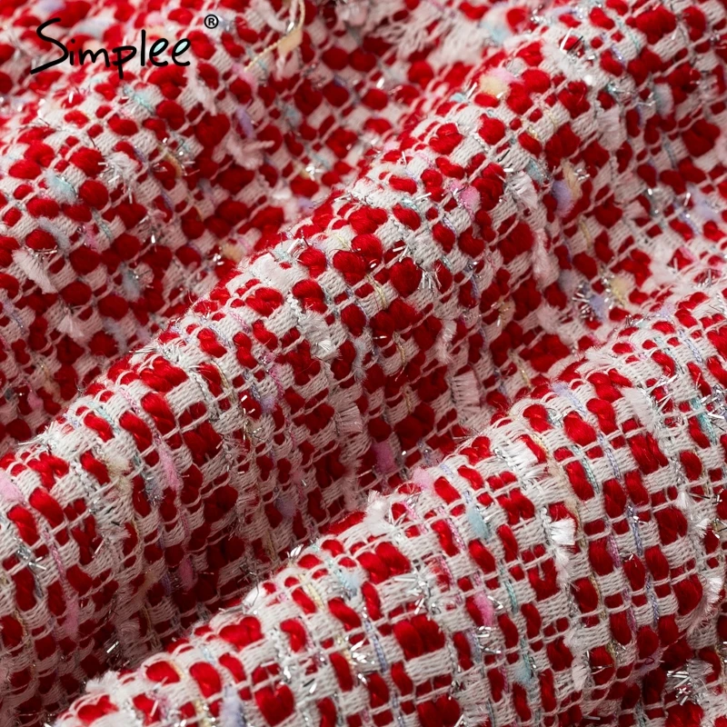 женская мини юбка из твида Simplee розовая короткая с рюшами для осени/зимы