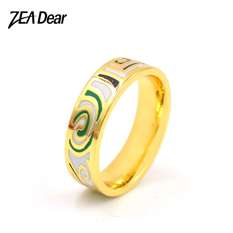 ZEA Dear Jewelry эмалированные ювелирные изделия кольца из нержавеющей стали для женщин