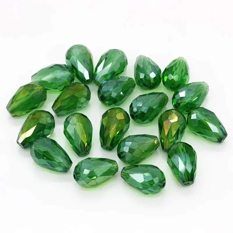 Высокое качество 60 шт граненые стеклянный кристалл в форме слезы Шарм Свободные