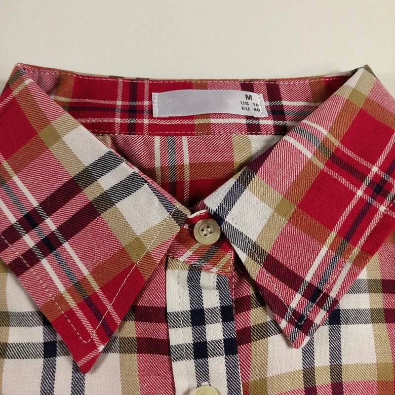 Новинка 2015. Женская рубашка из хлопка с длинным рукавом и отложным