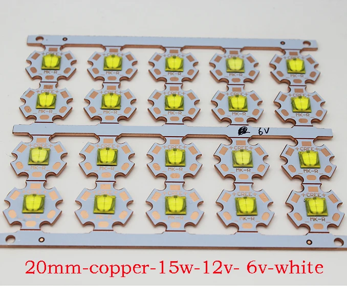 2 шт. ETI 6V 4Chips15W светодиодный излучатель вместо MKR MCE XHP50 холодный белый светодиод с