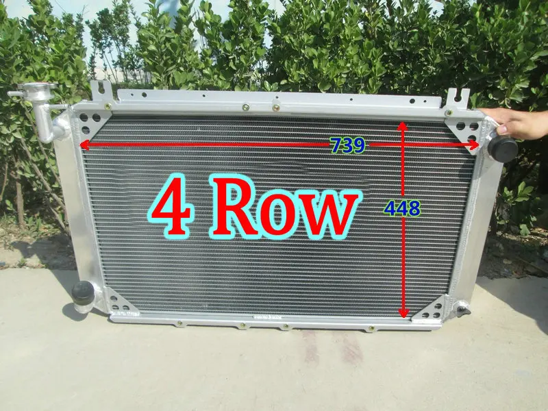 Radiator Only 4Row 56 мм Алюминий радиатора для Nissan Patrol GQ Y60 сафари 2.8L/4.2L 4200cc дизельный RD28T TD42 I6& 3.0L RB30S бензин 1987-1997 - Цвет: Radiator Only