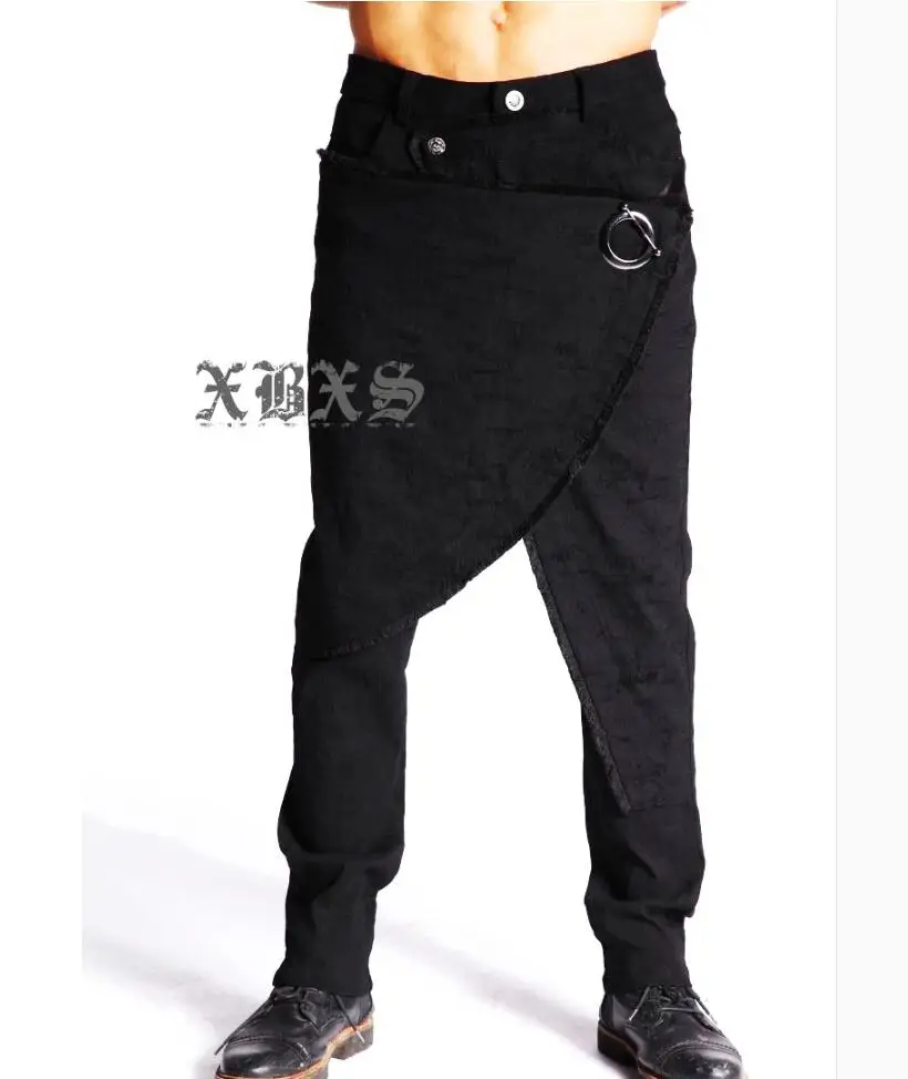 3-3xl 2021 Spring And Autumn New Casual Pants Culottes Men Personality Novelty Tide Trousers Loose Foot Pants Nightclub Costumes