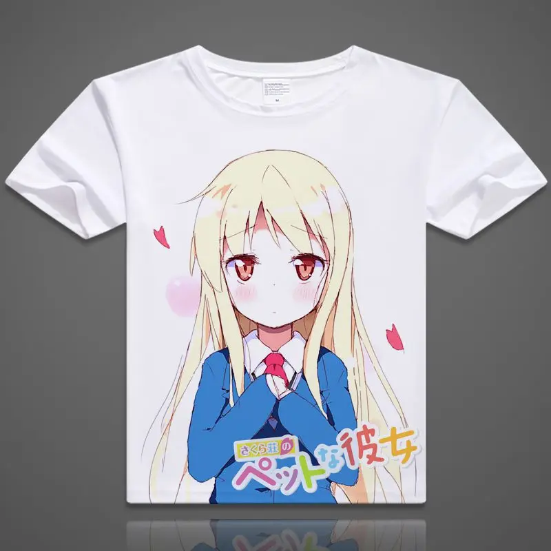 Футболка для косплея с принтом Sakurasou no Pet na Kanojo футболка коротким рукавом