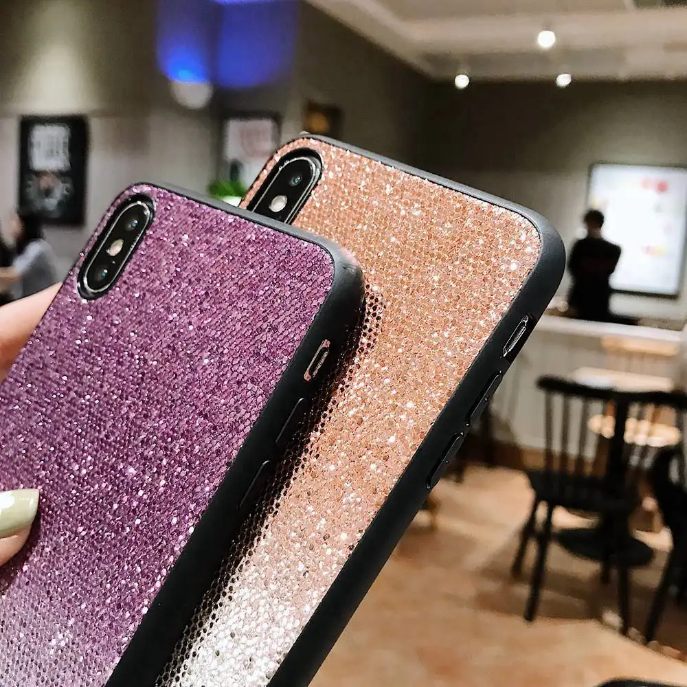 Kisscase украшение градиентный телефонный чехол для iPhone XR X XS MAX 8 7 Plus Роскошные