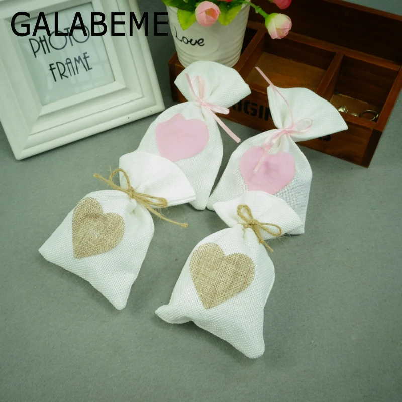 Galabeme 50 шт./лот 10*15 см мешочек для хранения Коробка конфет сумки Льняная сумка