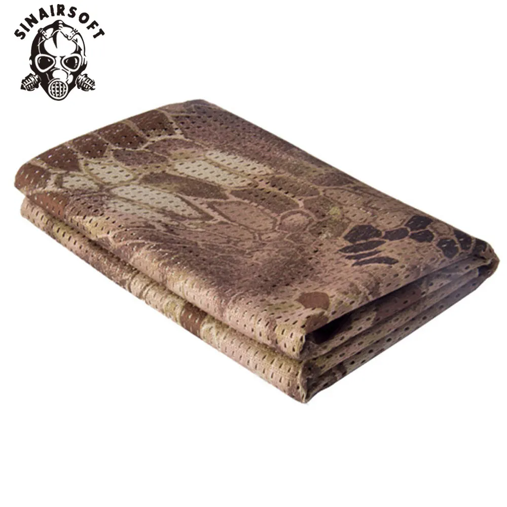 SINAIRSOFT тактический армейский Камуфляжный сетчатый шарф для мужчин и женщин
