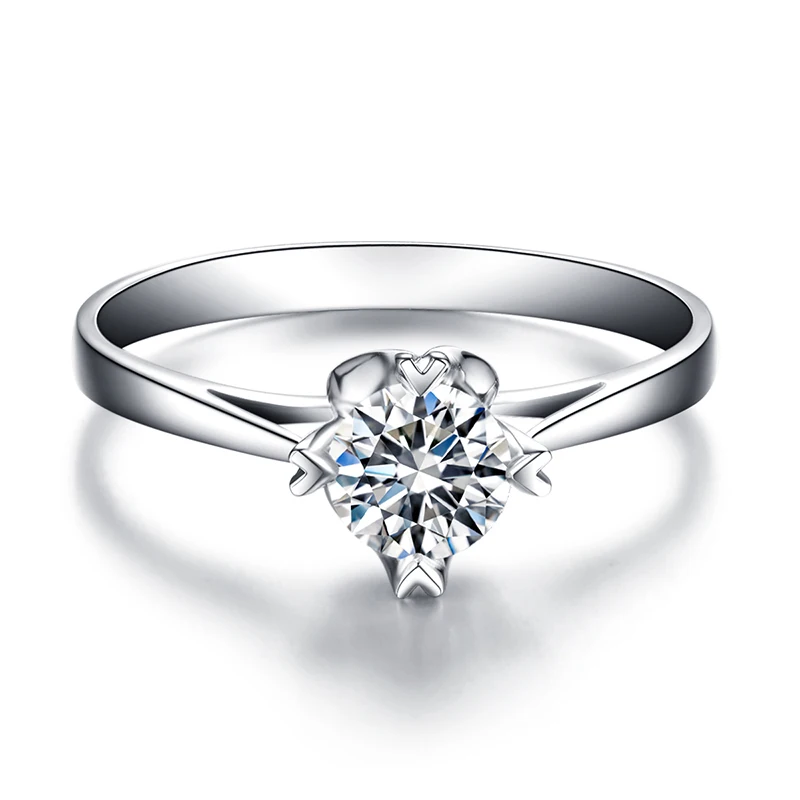Кольцо обручальное с бриллиантами 0 24 карат белое золото 18 карат|engagement ring|engagement