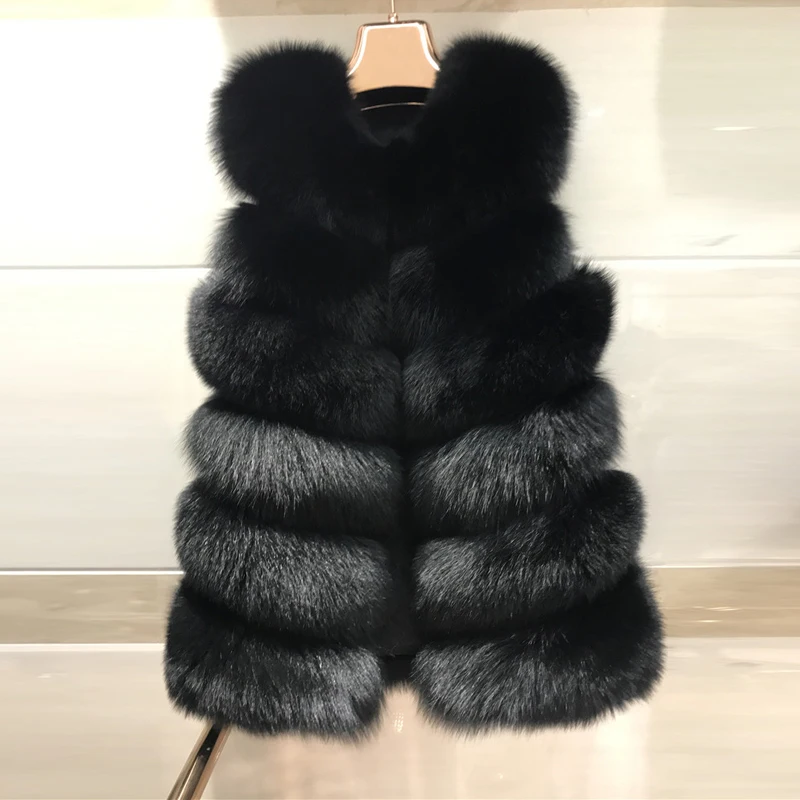 Fashion Faux Fur Vest Coat Women Casual Street Wear Fox Fur Jacket Waistcoat Chic Plus Size 3xl Sleeveless Teddy Coat Feamle