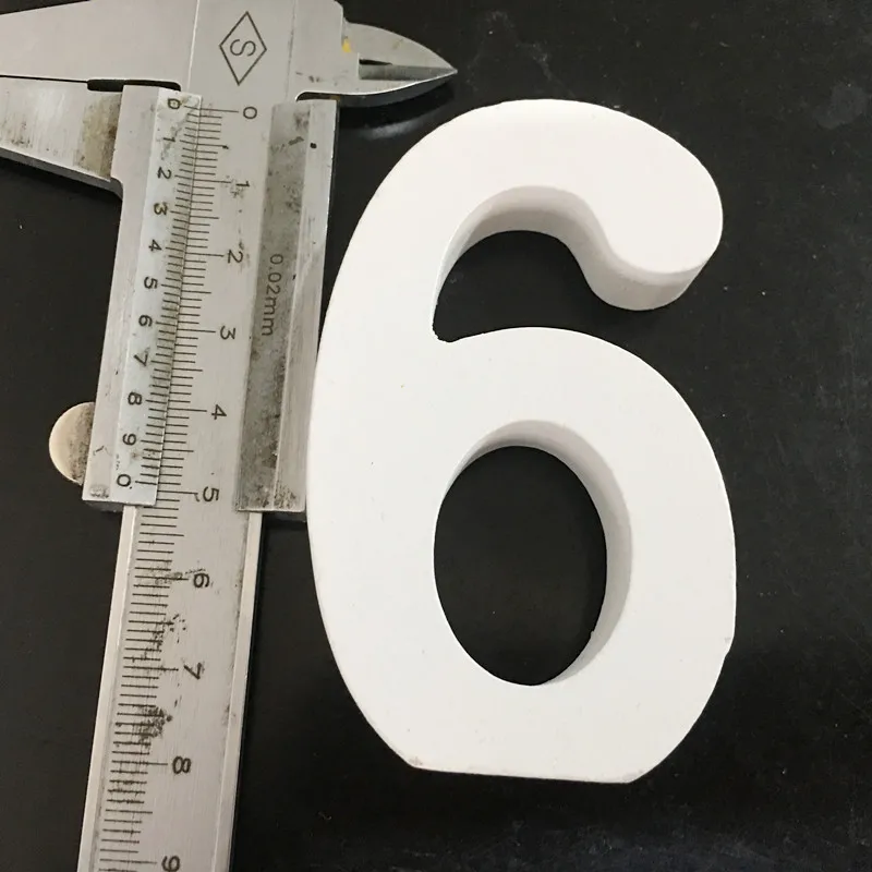 6 3.14" Wood Craft Plywood Wooden Number, Number 0 To 9 for Wedding Nursery Home Decoration - Цвет: 6