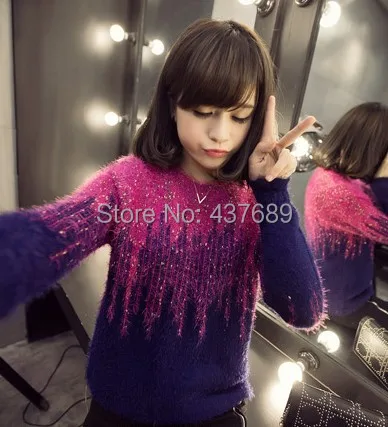 Модные новые осенние и зимние удобные мягкие свитера золотистого цвета