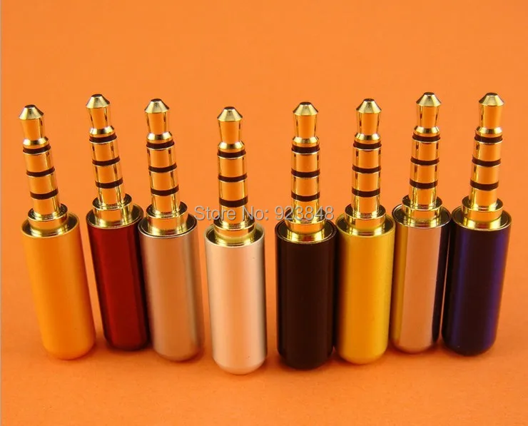 

3.5mm plug Stereo jack 4mm tail hole 2pcs