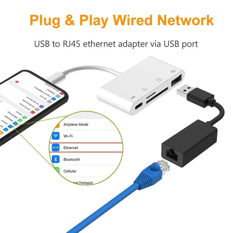 4 в 1 Sd/Tf кард ридер адаптер с Usb 2 0 Otg для Iphone/Ipad цифровой камеры не требуется