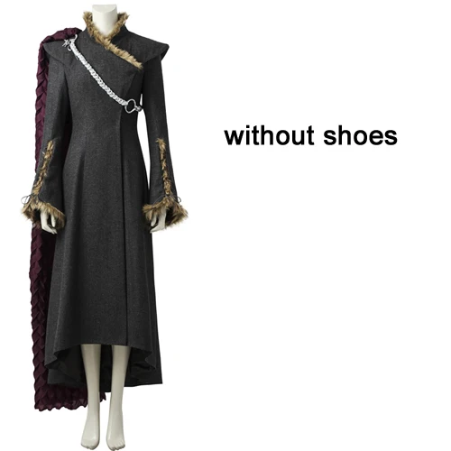 without boots Костюм Дейенерис Таргариен для косплея с красной накидкой; ботинки для косплея «Игра престолов»; сезон 7; костюм драконов Дейенерис Таргариен - Цвет: without boots