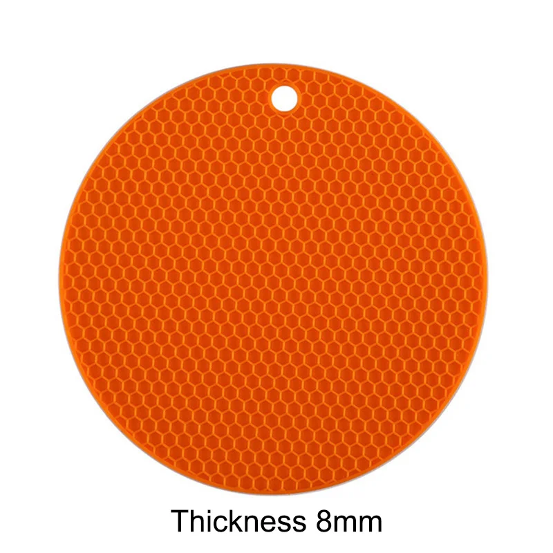 8mm Orange Силиконовая чашка коврик красочные желе фрукты форма подставка Творческий нескользящий изоляционный коврик термостойкие подставки - Цвет: 8mm Orange