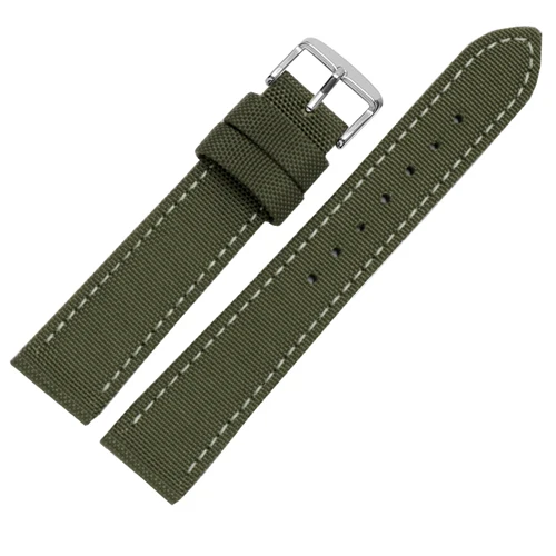 Green silver Качественные нейлоновые и Кожаные Ремешки для наручных часов 18 мм черный смарт-ремешок для huawei B5 сменный мужской браслет - Цвет ремешка: Green silver