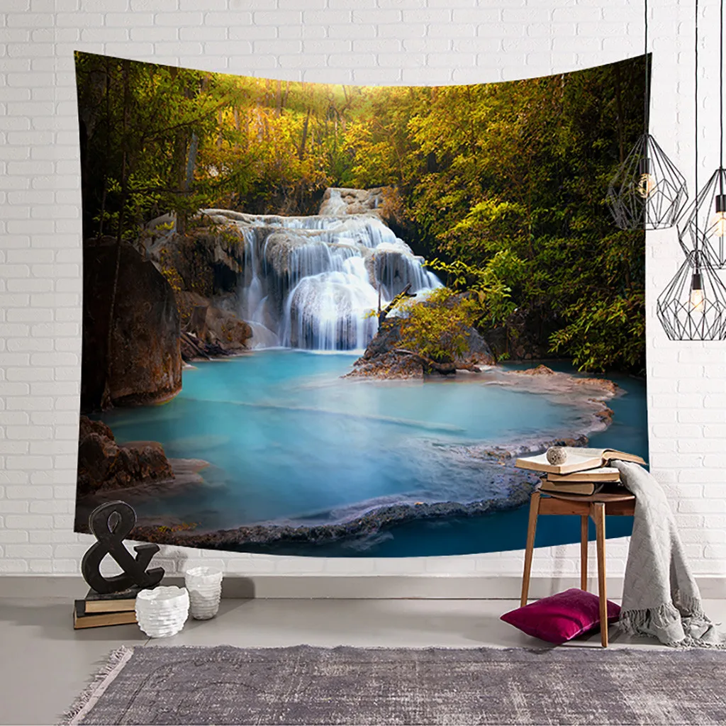 Настенный гобелен с изображением уединенного бассейна мандала спокойная ваше