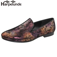 harpelunde men dress wedding shoes painting leather flats