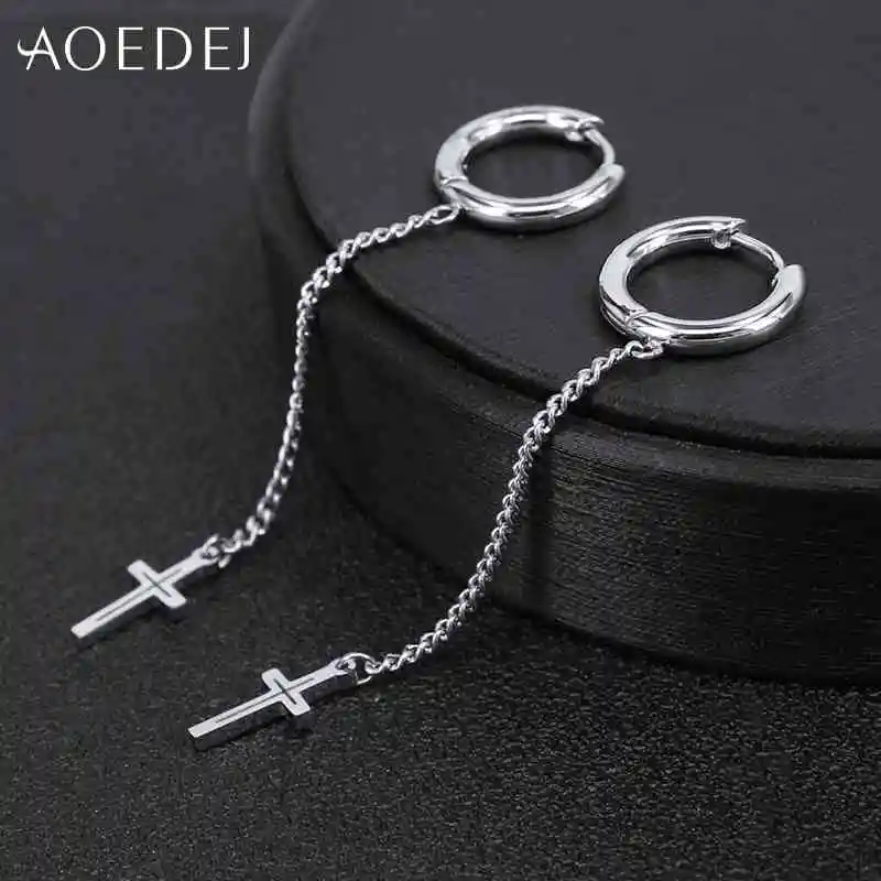 AOEDEJ серьги-кольца маленькие Aros KPOP Мальчики альбом круглые серьги длинные кисточкой крест серьги обручи корейские ювелирные изделия Aros