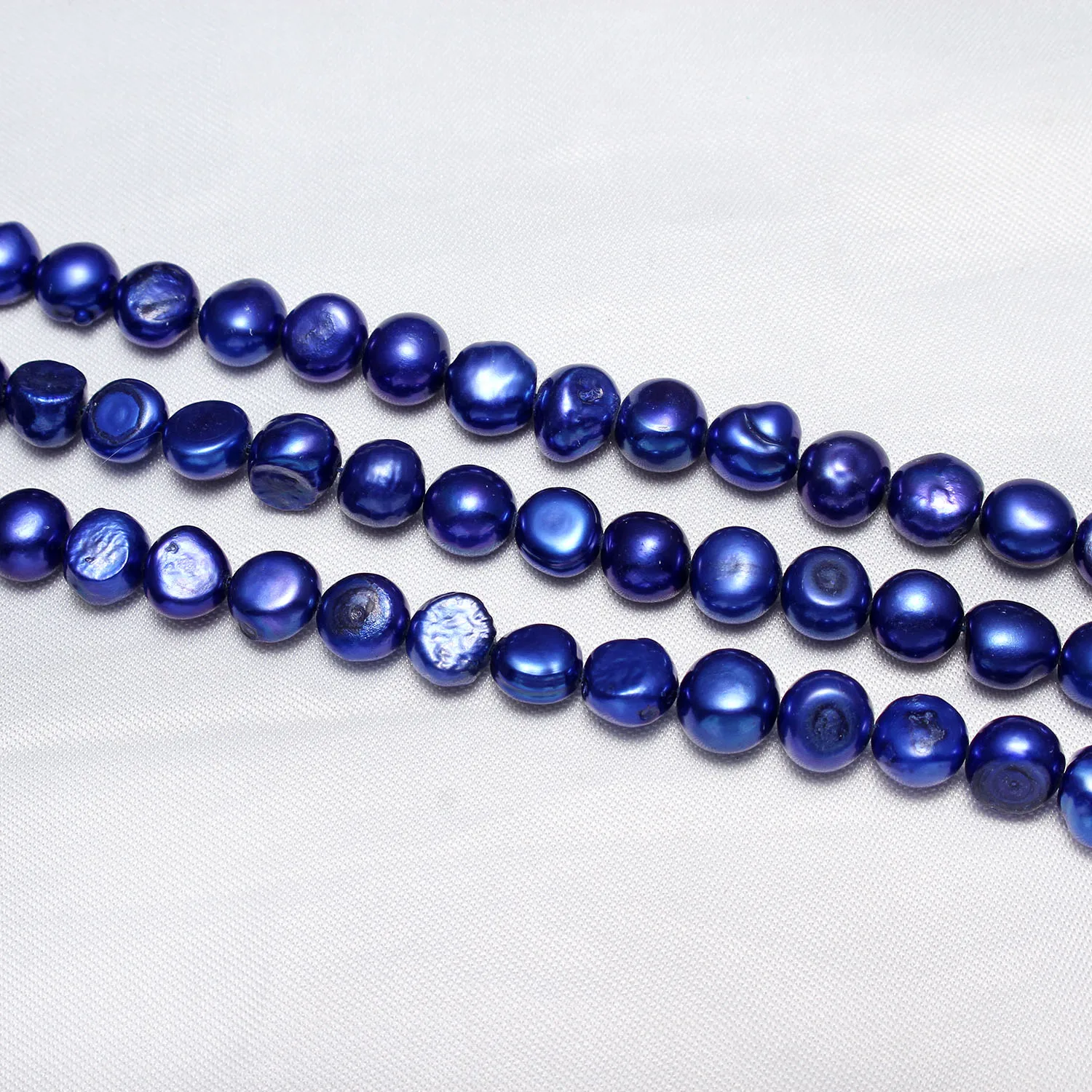 Cultured Potato Freshwater Pearl Beads Blue 8-9mm Approx 0.8mm Sold Per 15 Inch Strand | Украшения и аксессуары