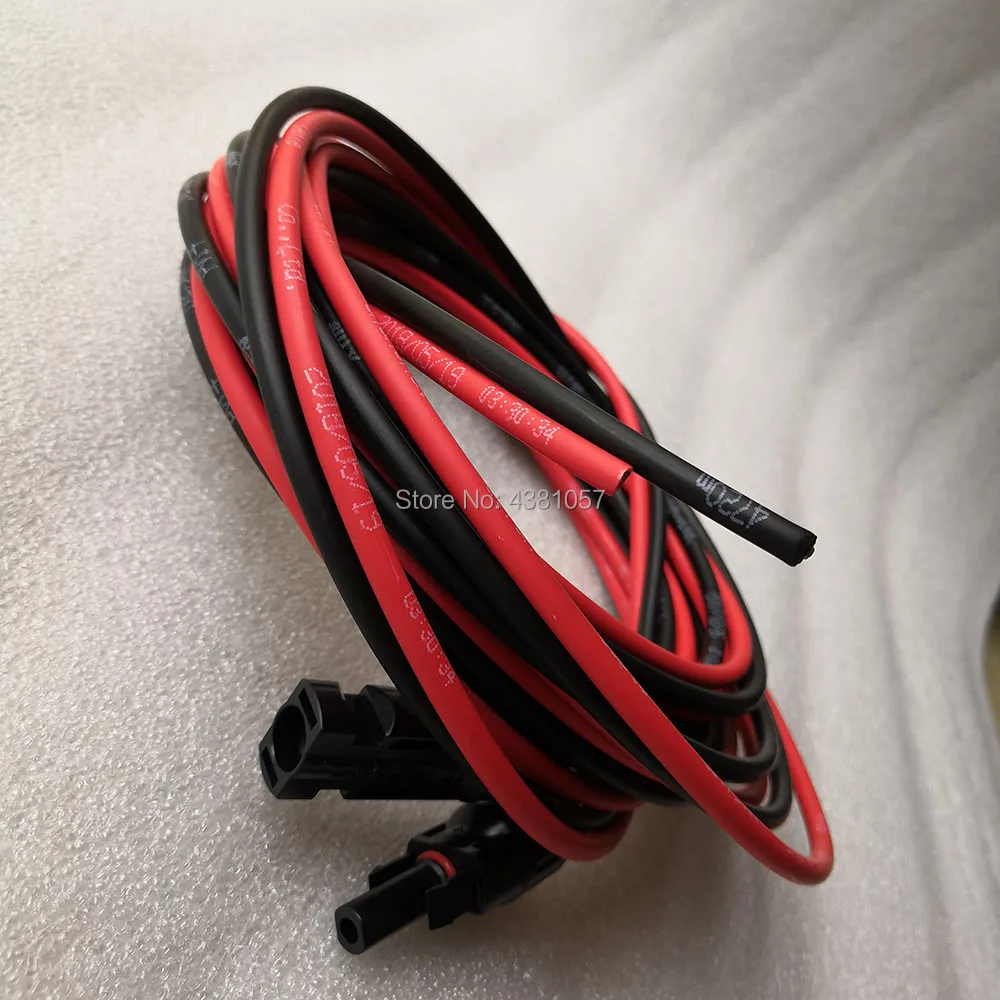 4 mm2/12 AWG 1 пара MC4 кабель солнечных батарей кабель солнечной батареи Медный провод с MC4 разъем кабель-удлинитель