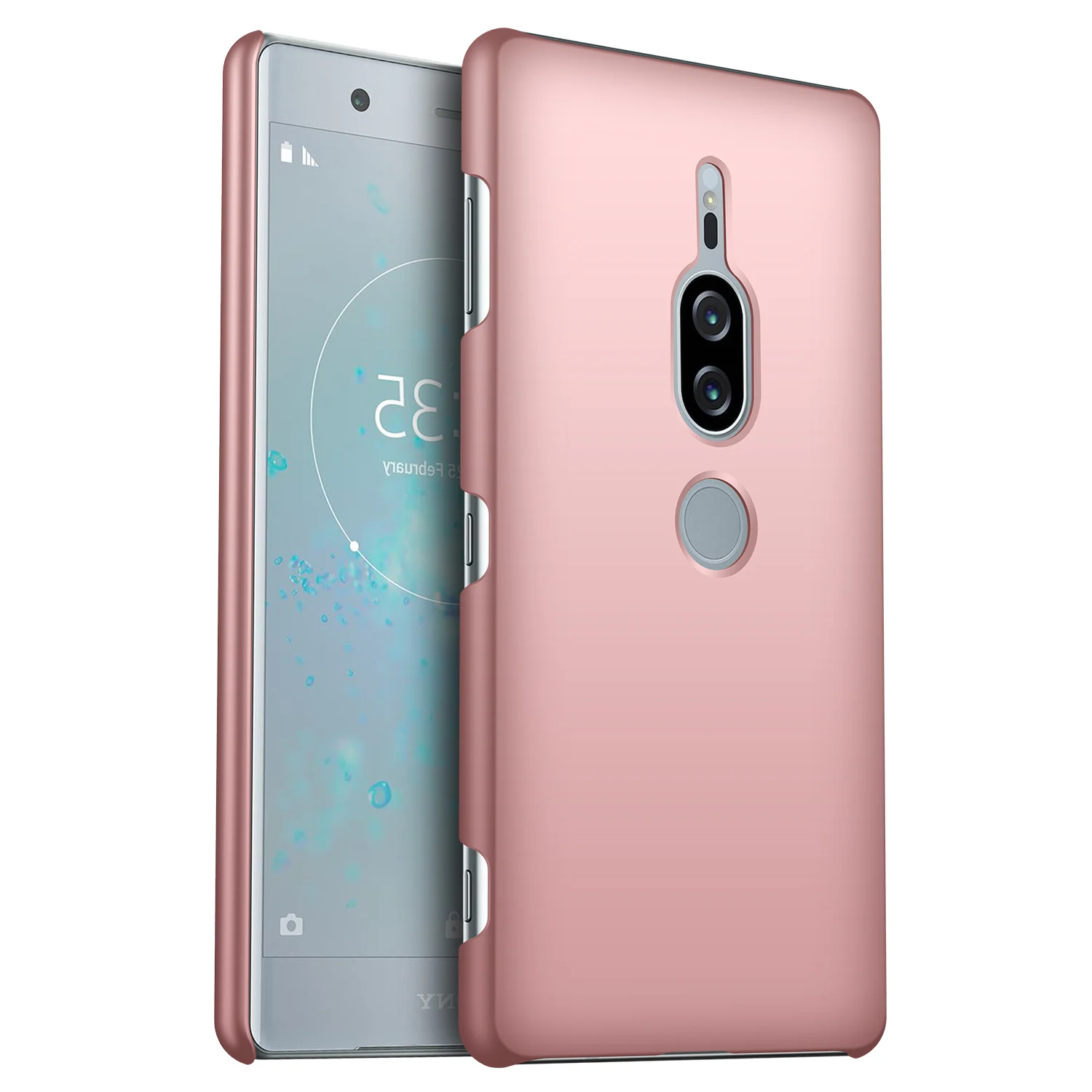rose gold Для sony Xperia XZ2 Премиум чехол высокого качества Жесткий ПК Тонкий Матовый кожаный защитный чехол на заднюю панель для sony Xperia XZ 2 Premium - Цвет: rose gold
