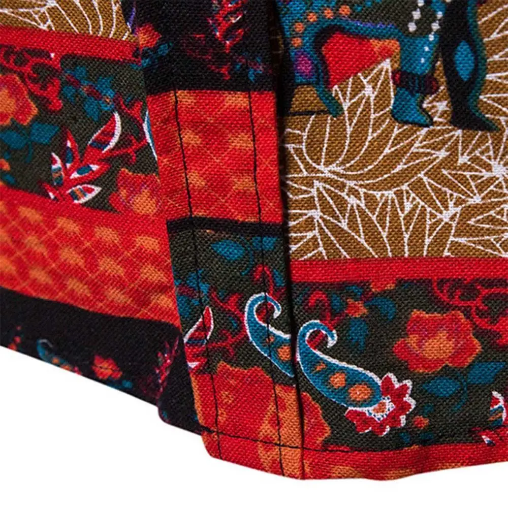 Fadzeco африканская одежда Dashik цветочный воротник поло мужская рубашка большого
