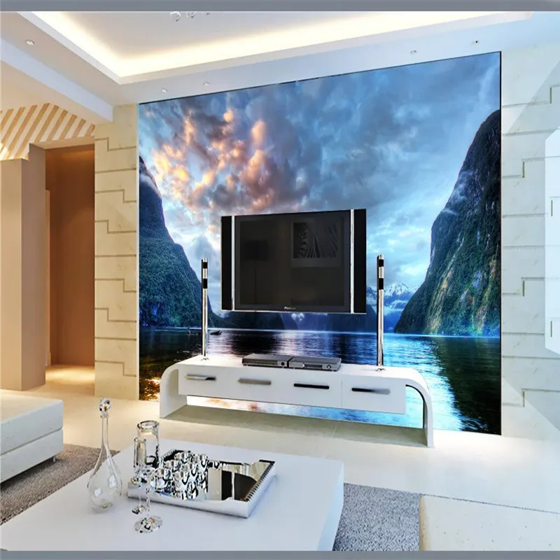 Обои beibehang с изображением снега гор озера облаков фотография современное