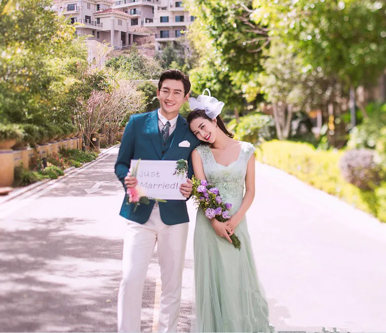 Винтажные Свадебные знаки только что женатые реквизит для фотосъемки с цветами