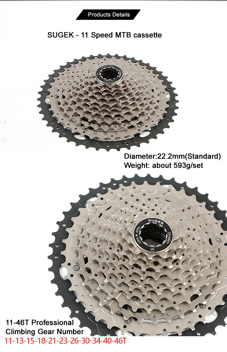 Freewheel для MTB XC внедорожный маховик Звездочка 11-46T кассета Профессиональный скалолазание 22s 33s скорость полый никелированный хром