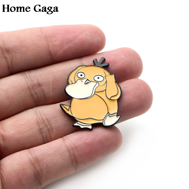 

Homegaga Psyduck funny duck pin lapel pin para backpack pride clothes metal medal for bag shirt badge brooch for men women D1131