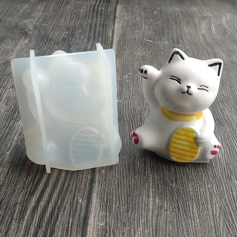 Высокое качество 3d силиконовая форма в виде кота DIY мыло ручной работы формы