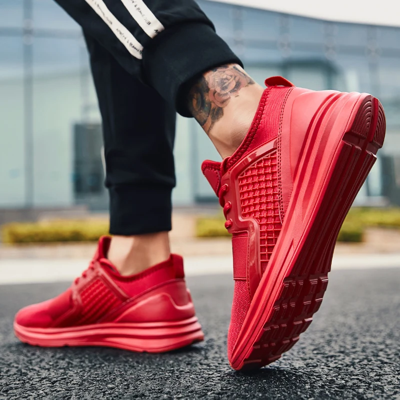 Men Sneakers Shoes 2019 Spring Breathable Casual Air Mesh Mens Slip On Zapatillas Hombre Big Size | Обувь