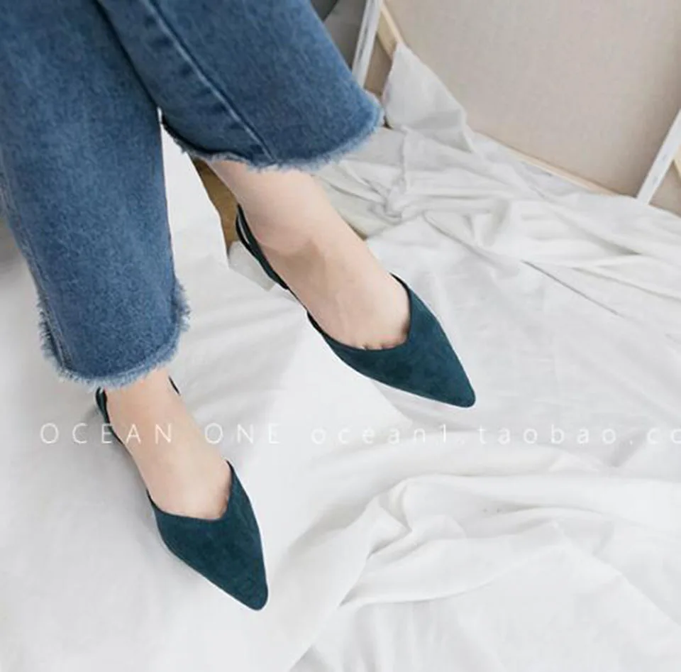 Дешевая обувь фарфора плоские Slingback зеленый конфеты павлин дам женщин свадьба сандалии Остроконечные дизайнер красивая замша европейская Мода последние весенняя осень отправка капель