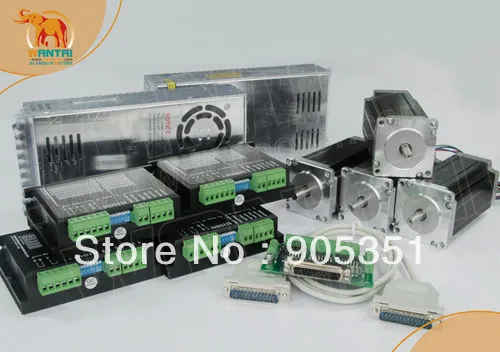 Дешевый ЧПУ! Wantai 4 осевой Nema 23 шаговый двигатель WT57STH115 4204A 428oz in + Драйвер DQ542MA 4.2A