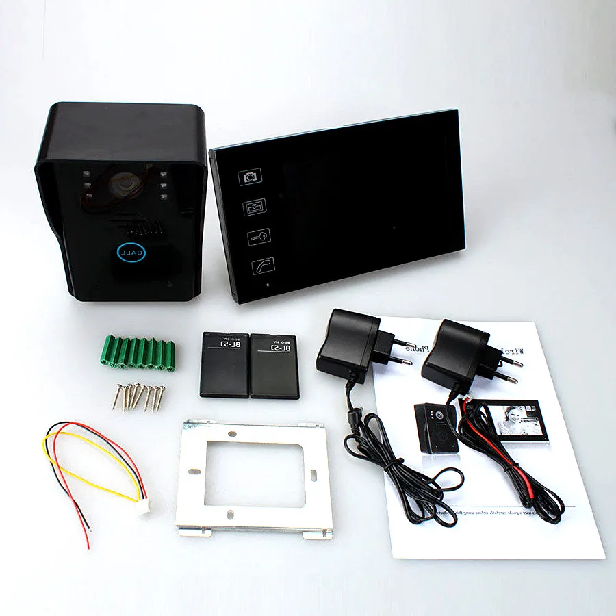 7 дюймовый беспроводной домашний видеодомофон Wi Fi монитор домофон камера - Фото №1
