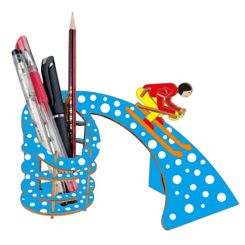 DIY Деревянные Пазлы 3D для держателя ручки ручной работы держатель лыжные