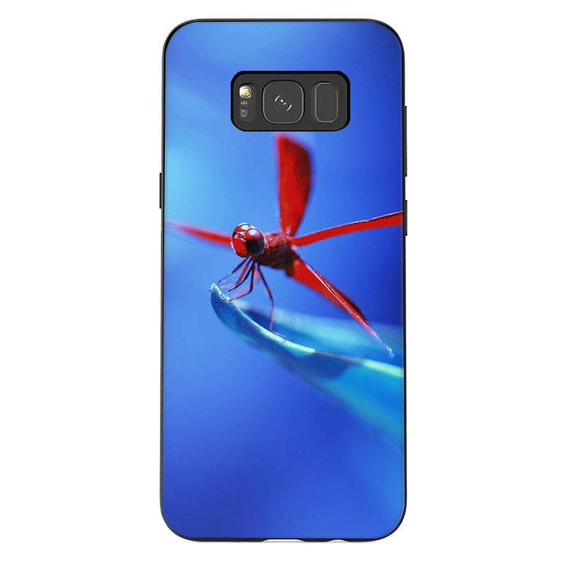 Силиконовый чехол для мобильного телефона с изображением стрекозы Samsung Galaxy A3 A5 A6