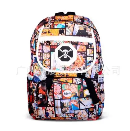 one piece Аниме Наруто печать мультфильм Рюкзак Школьная Сумка студенческий рюкзак сумки на плечо большая сумка-сетчел для книг Кошелек Коллекция Подарки для мальчиков - Цвет: one piece