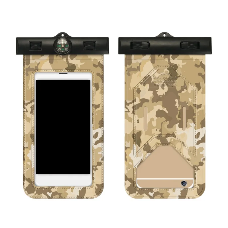 Desert camouflage 2 Открытый Камуфляжный водонепроницаемый чехол для телефона универсальный подводный Портативный чехол для телефонов Универсальный iphone 6 6s 7 8X3,5-6 дюймов - Цвет: Desert camouflage 2