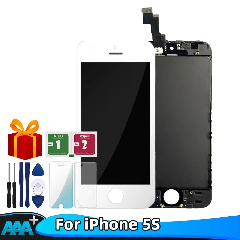 Высококачественный ЖК дисплей для iPhone 5S кодирующий преобразователь сенсорного
