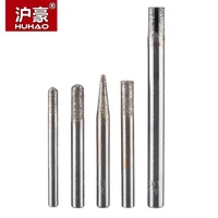 huhao 1pc stone engraving bit stone machine cutter cnc router bit for stone carving tool electroplated diamond router bit