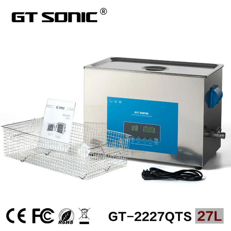 GT SONIC ultrasonic bath cleaner 27L для химической промышленности и использования с двумя