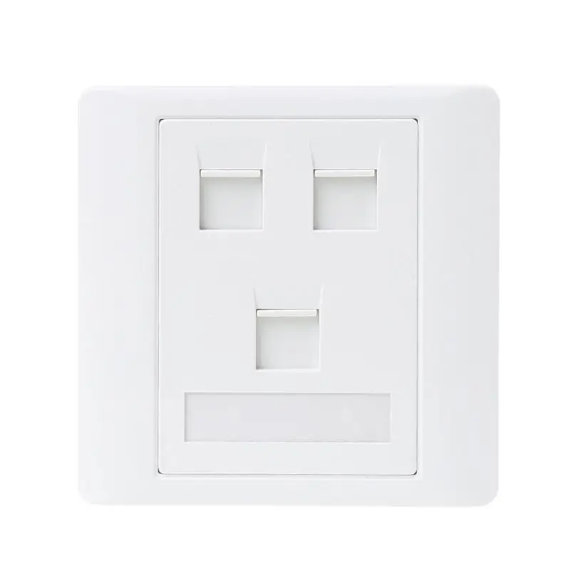 Фото Панель компьютерной розетки 86 типа CAT5E, сетевой модуль RJ45, кабель, интерфейсный разъем, настенный S №2