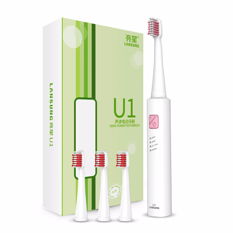 U1 ультра Соник сменные головки для электрической зубной щетки USB Перезаряжаемый Соник электрический таймер для зубной щетки Зубная щетка гигиена полости рта