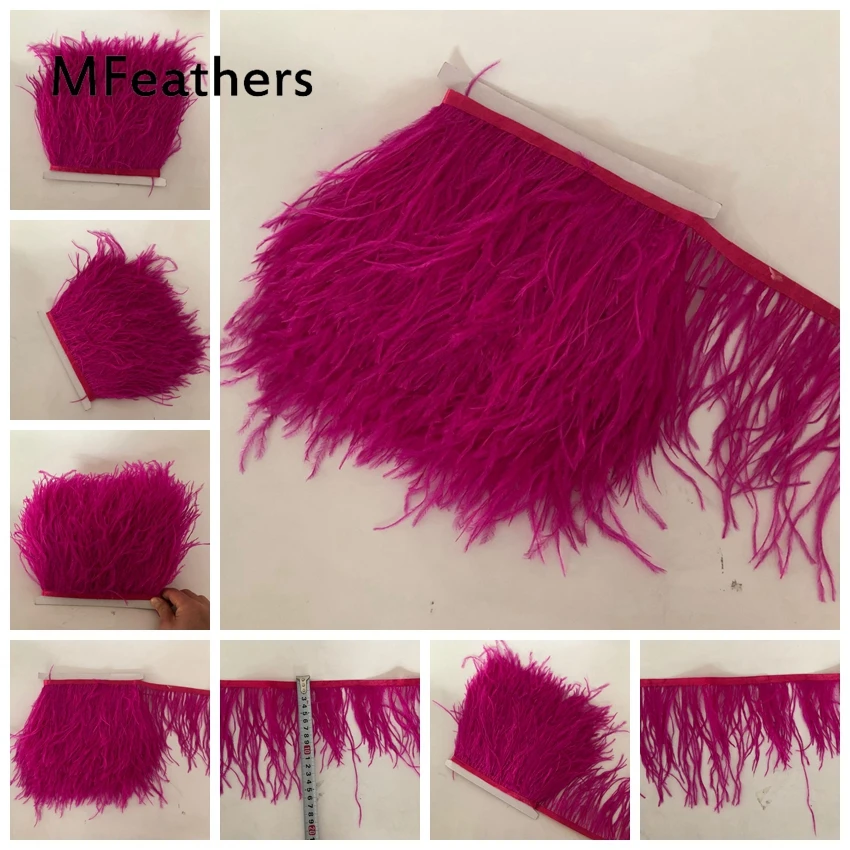 Лента с бахромой перьями страуса 43 цвета 10 м | Дом и сад