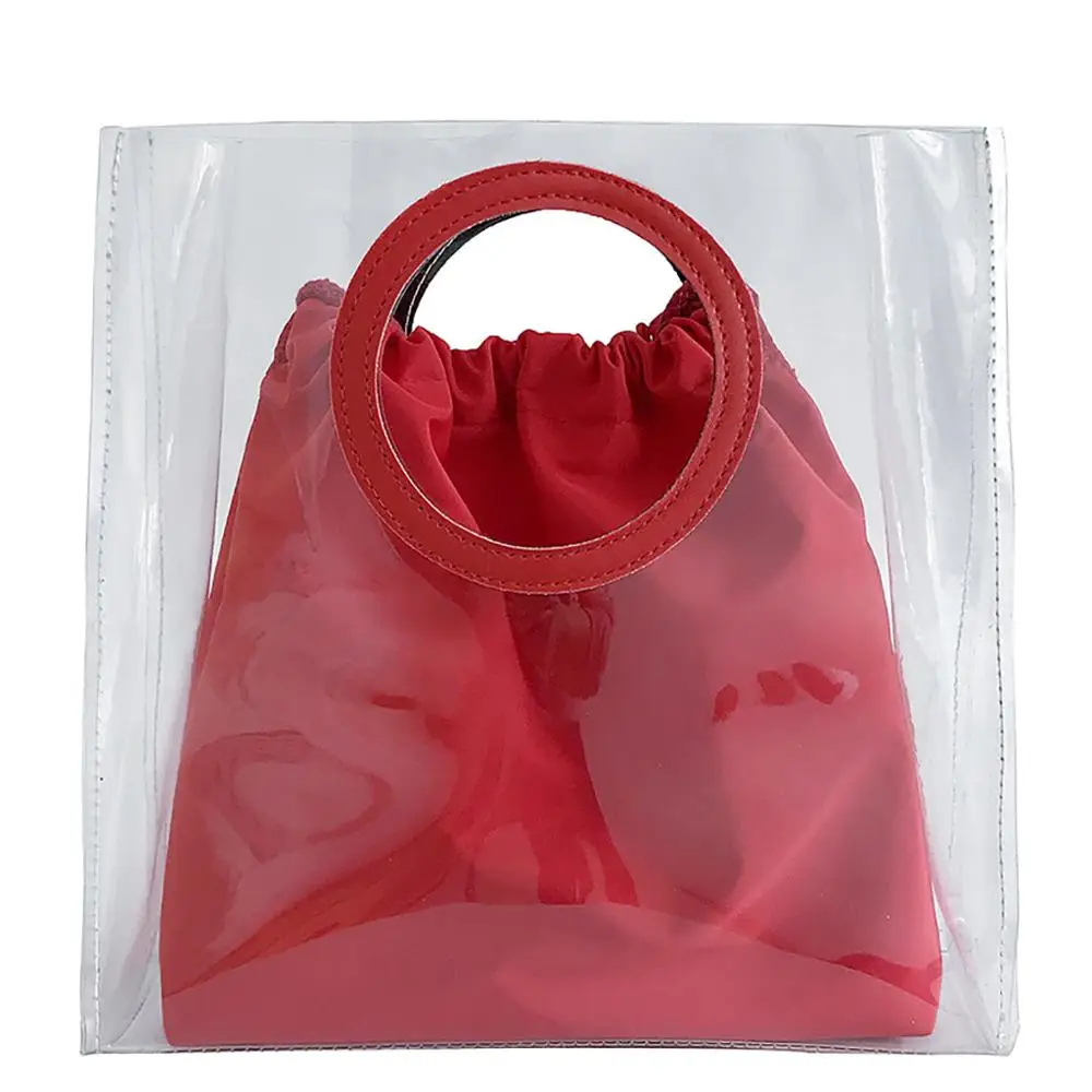 Женская сумка на плечо прозрачная вместительная летняя 624 | Багаж и сумки