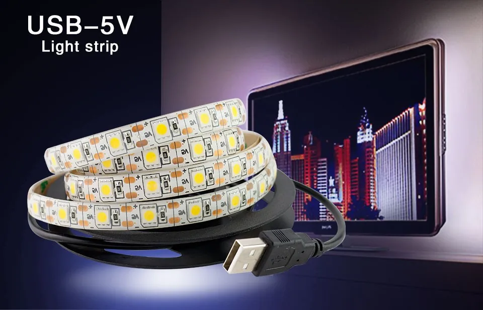 Гибсветильник Светодиодная лента Necen 5 в с USB-кабелем 5050 SMD 1 м 2 |